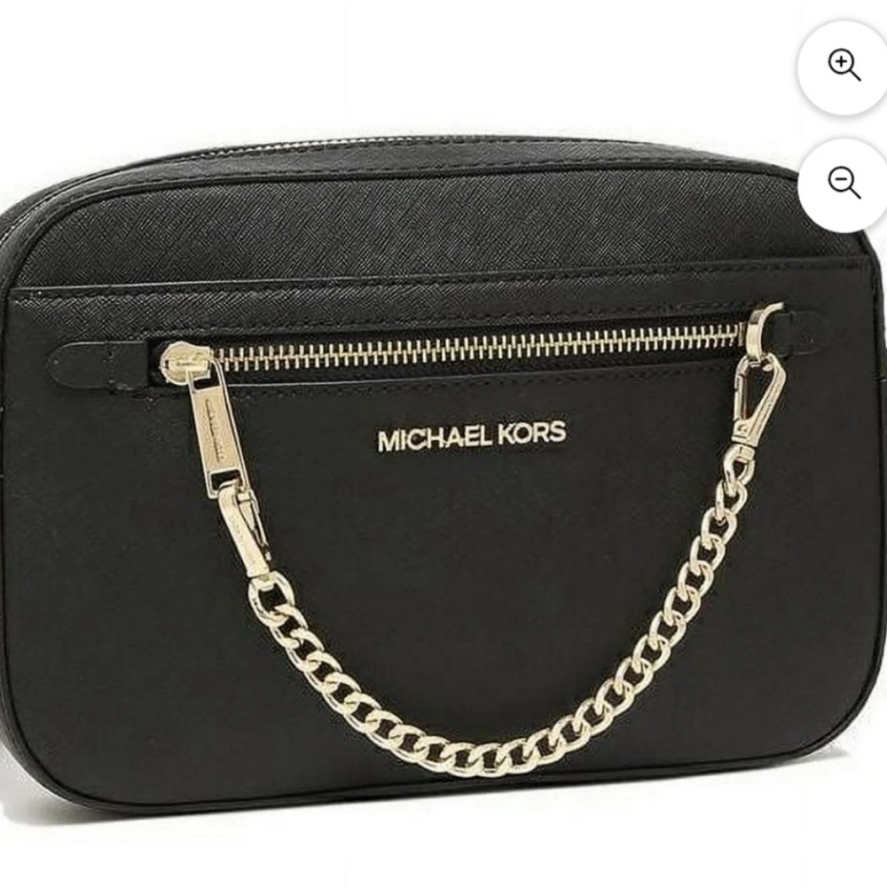 Michael Kors Jet Set Large East West Black Crossbody Bag